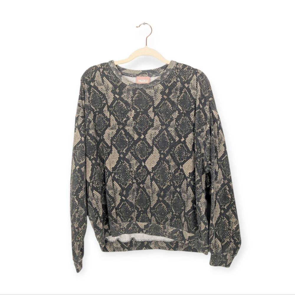 Show Me Your MuMu Ziggy Python Boyfriend Sweatshirt Size XS